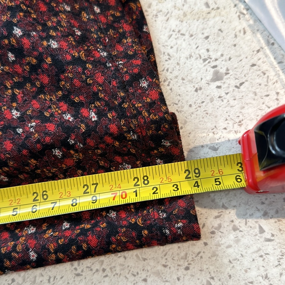 JET by John Eshaya Womens Micro Floral Fit & Flare MIDI Dress Long Sleeve - Picture 7 of 8